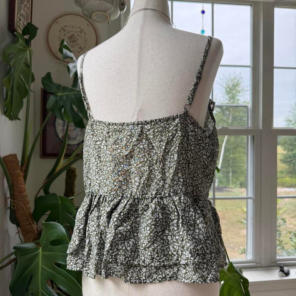 Old Navy Floral Print Ruffle Tiered Tank Top Medium - Picture 4 of 6
